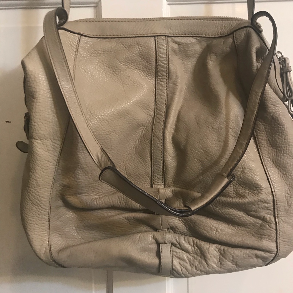 Beige Leather Satchel Very Clean Beige Leather Satchel Very Clean